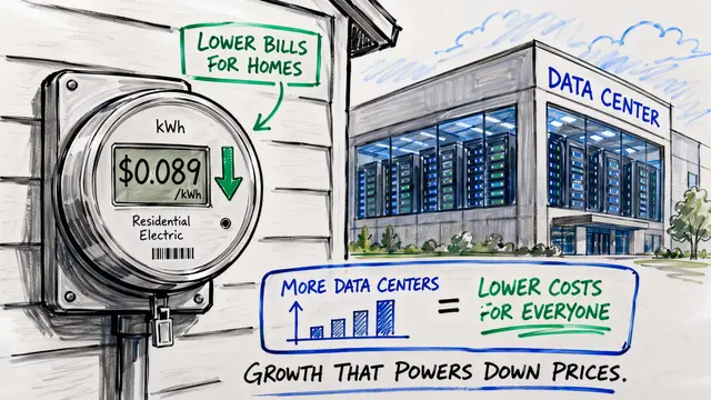 Data Centers Actually Lowered Your Electric Bill
