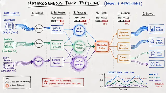 Trident: Adaptive Scheduling for Heterogeneous Multimodal Data Pipelines