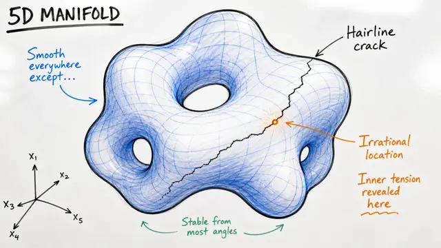 An Irrational Crease That Breaks a 40-Year Conjecture