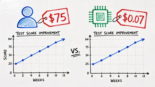 AI Tutors Match Expert Humans at 1/900th the Cost